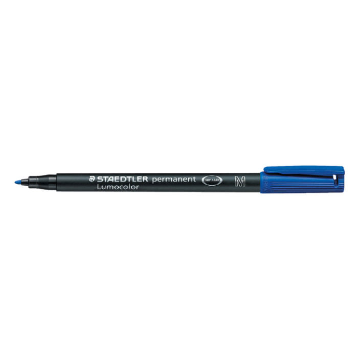 Viltstift Staedtler Lumocolor 317 permanent M blauw