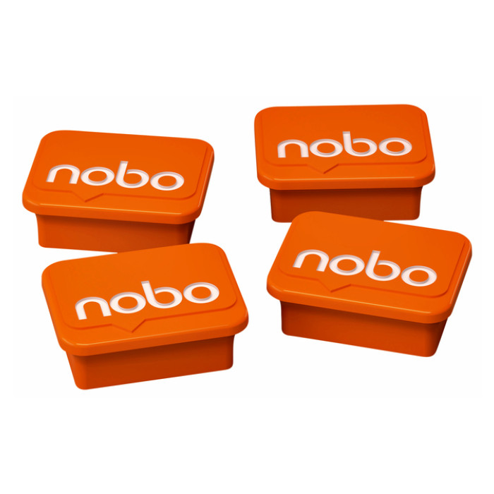 Magneet Nobo 22mm oranje 4 stuks
