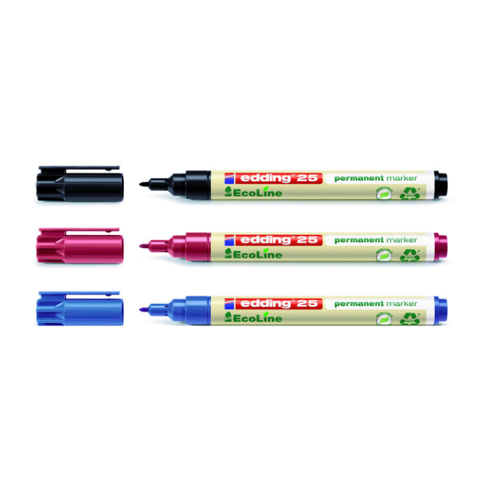 Viltstift edding 25 EcoLine rond 1mm blauw