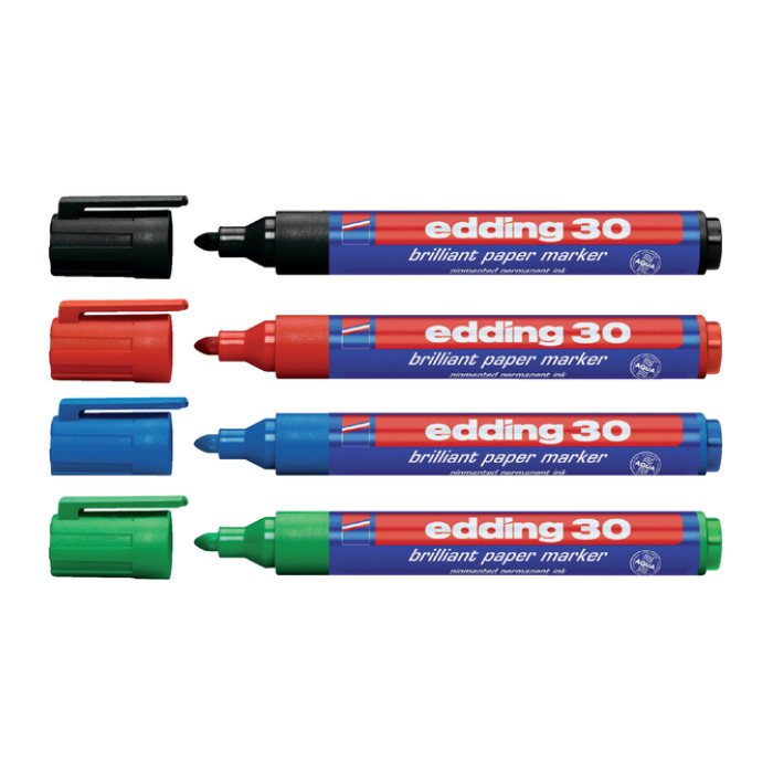 Viltstift edding 30 brilliant rond 1.5-3mm zwart