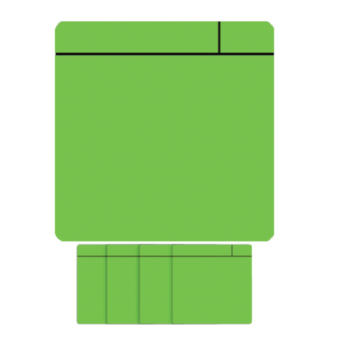 Magneet scrum 75x75mm groen 5 stuks