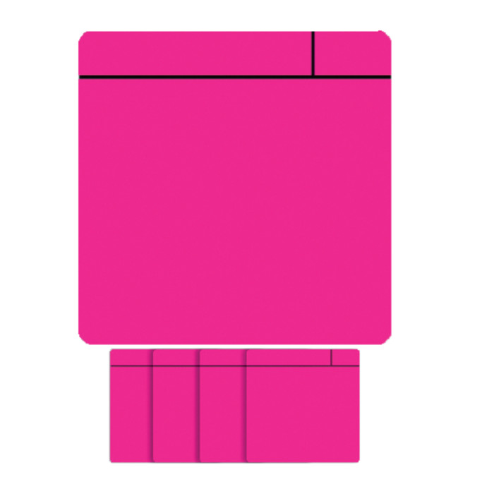 Magneet scrum 75x75mm roze 5 stuks