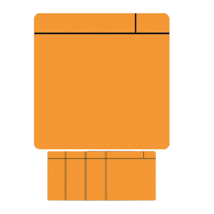Magneet scrum 75x75mm oranje 5 stuks