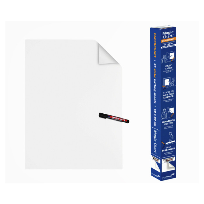 Magic-Chart Legamaster Paperchart folie 60x80cm wit 25 vel
