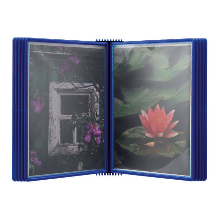 Wandelement Djois Flex-O-Frame premium A4 met 10-tassen blauw