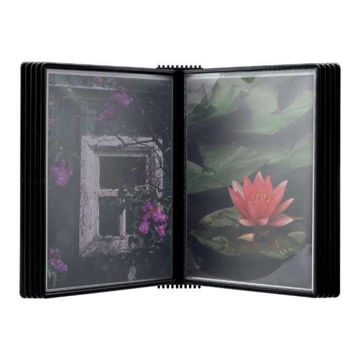 Wandelement Djois Flex-O-Frame premium A4 met 10-tassen zwart