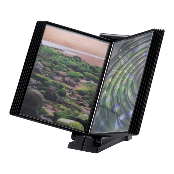 Infomanager Djois Flex-O-Frame basis met 10-tassen antraciet/zwart