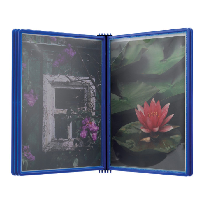 Wandelement Djois Flex-O-Frame A4 met 5 tassen blauw