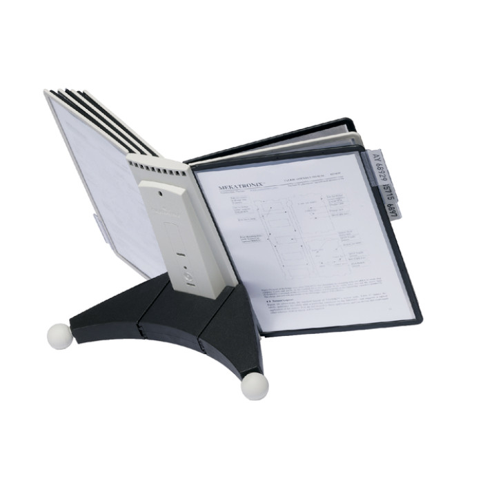 Bureaustandaard Durable 5632 Sherpa met 10-tassen zwart/grijs
