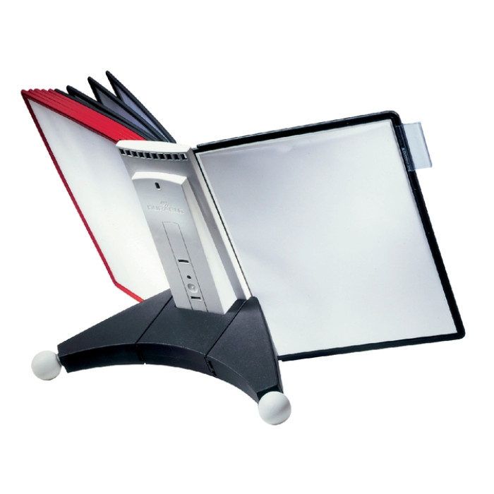 Bureaustandaard Durable 5632 Sherpa met 10-tassen rood/zwart