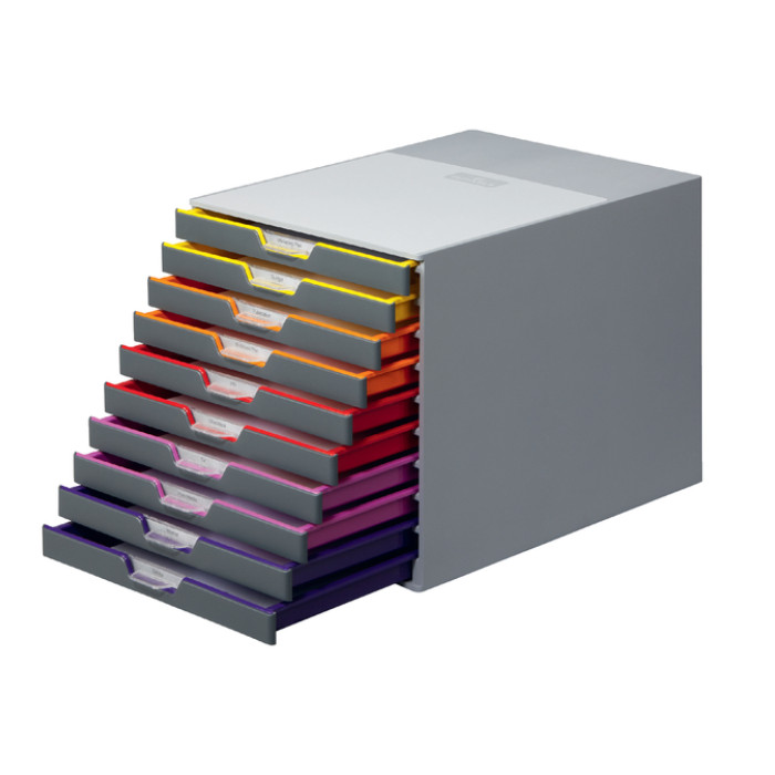 Ladenbox Durable Varicolor 10 laden grijs