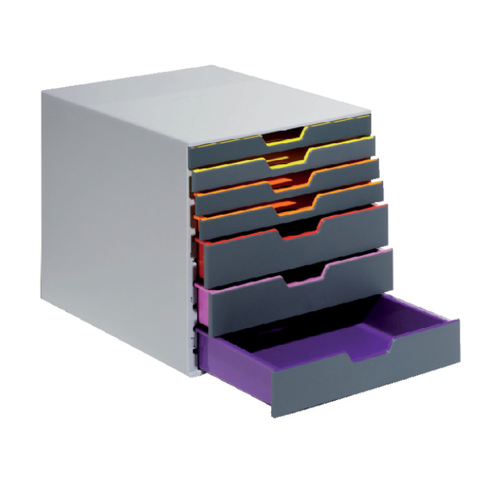 Ladenbox Durable Varicolor 7 laden grijs