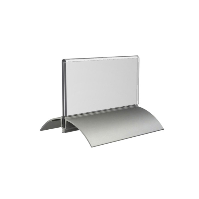 Tafelnaambord Europel 52x100mm acryl aluminium 2 stuks