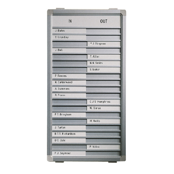 Aan-afwezigheidsbord Legamaster 770x260mm 30 namen