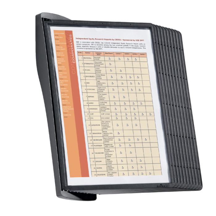 Wandstandaard Durable 5854 Sherpa Style met 10-tassen zwart