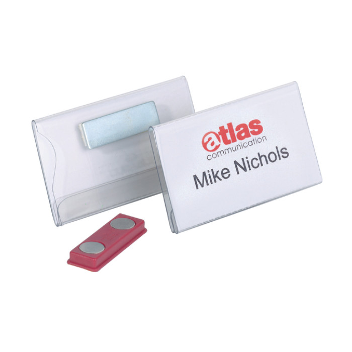 Badge Durable 8116 vlak met magneet 40x75mm