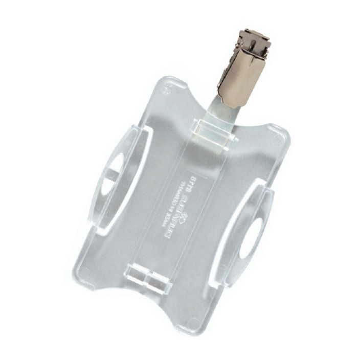 Veiligheidspashouder Durable 8118 open met clip 54x85mm