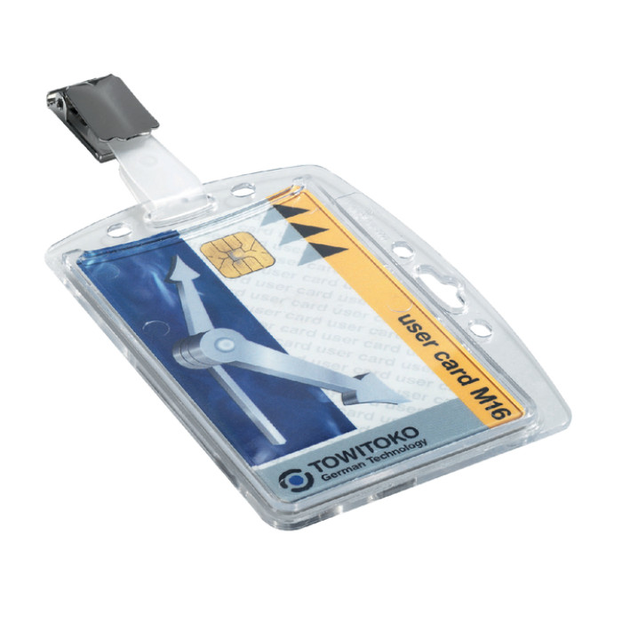 Veiligheidspashouder Durable 8005 dicht met clip 54x85mm