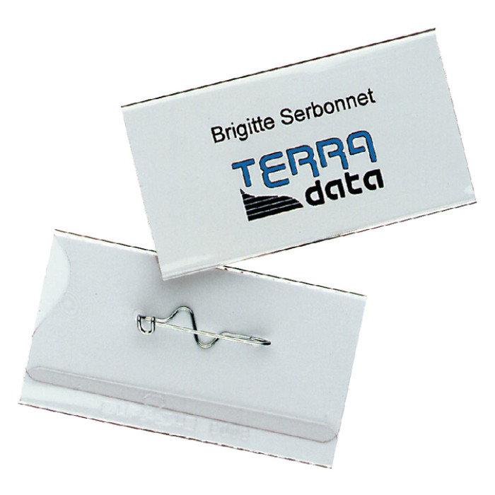 Badge Durable 8008 met speld 40x75mm