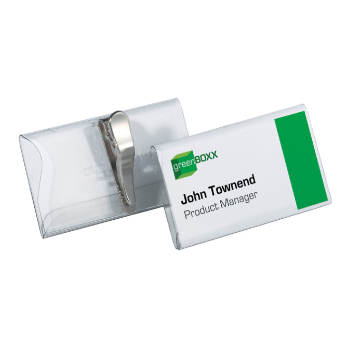 Badge Durable 8110 met krokodillenklem 40x75mm