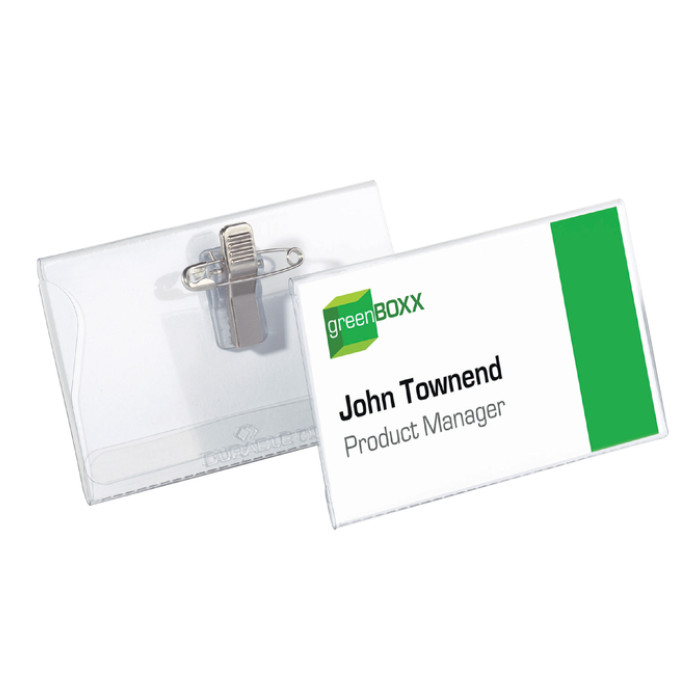 Badge Durable 8101 met combiklem 54x90mm