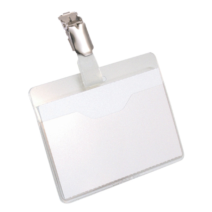 Badge Durable 8106 met clip liggend open 60x90mm