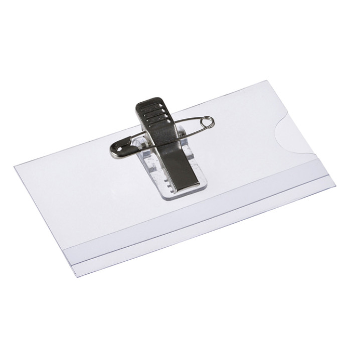 Badge Europel met clip en speld 75x40mm 24st