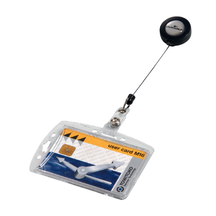Afrolmechanisme Durable 8012 54x85mm met gesloten pashouder