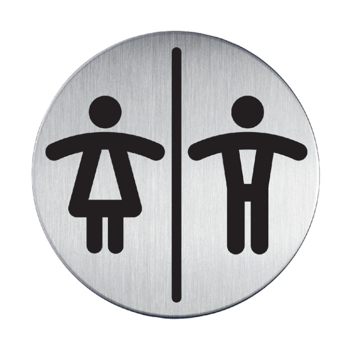 Infobord pictogram Durable 4920 toileten D/H rond 83mm