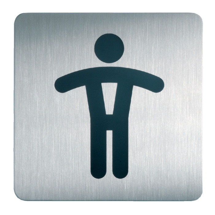 Infobord pictogram Durable 4954 vierkant wc heren 150mm