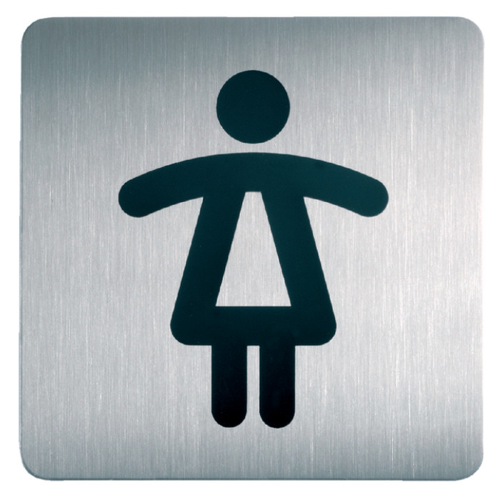 Infobord pictogram Durable 4956 vierkant wc dames 150mm