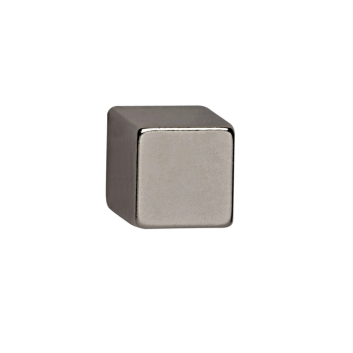 Magneet MAUL Neodymium kubus 10x10x10mm 3.8kg nikkel 4 stuks