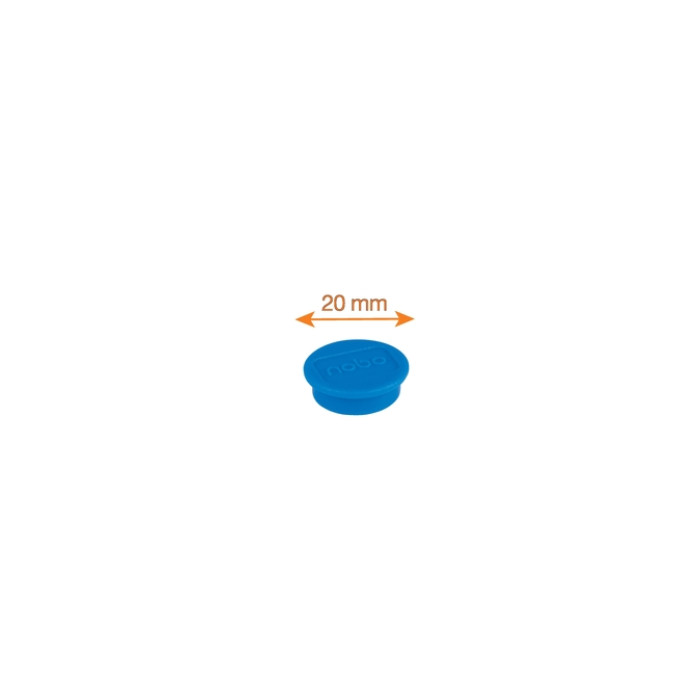 Magneet Nobo 20mm blauw 8 stuks