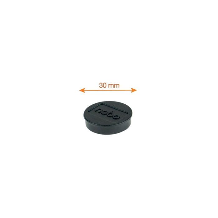 Magneet Nobo 30mm zwart 4 stuks