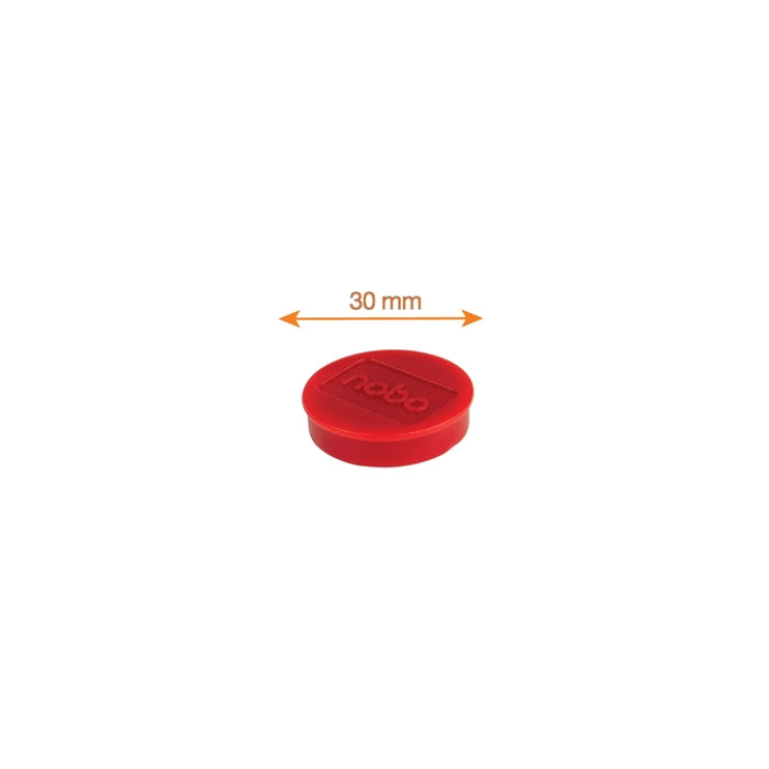 Magneet Nobo 30mm rood 4 stuks