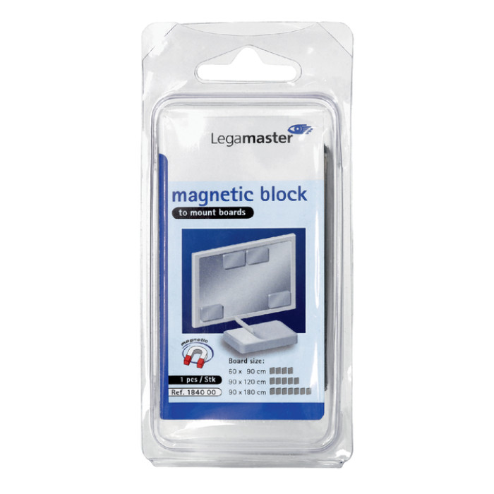 Magneet Legamaster 50x75x12mm blokmagneet