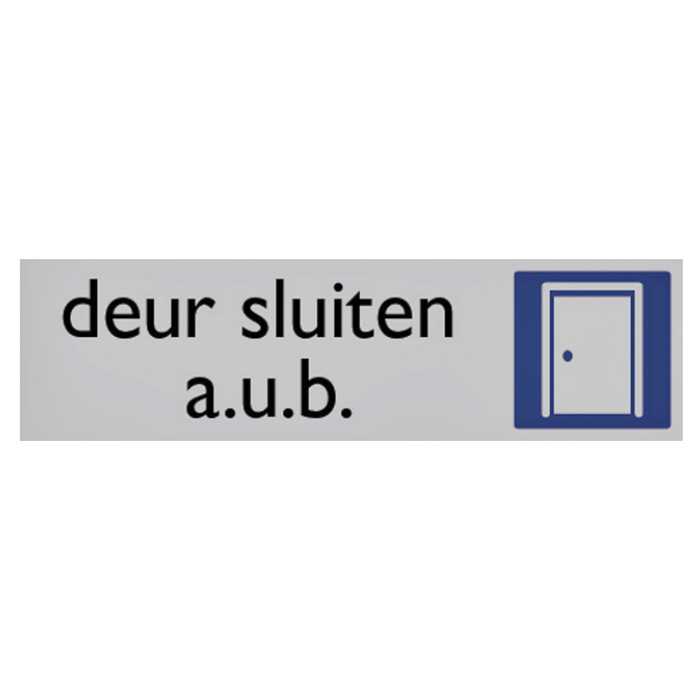 Infobord pictogram deur sluiten 165x44mm