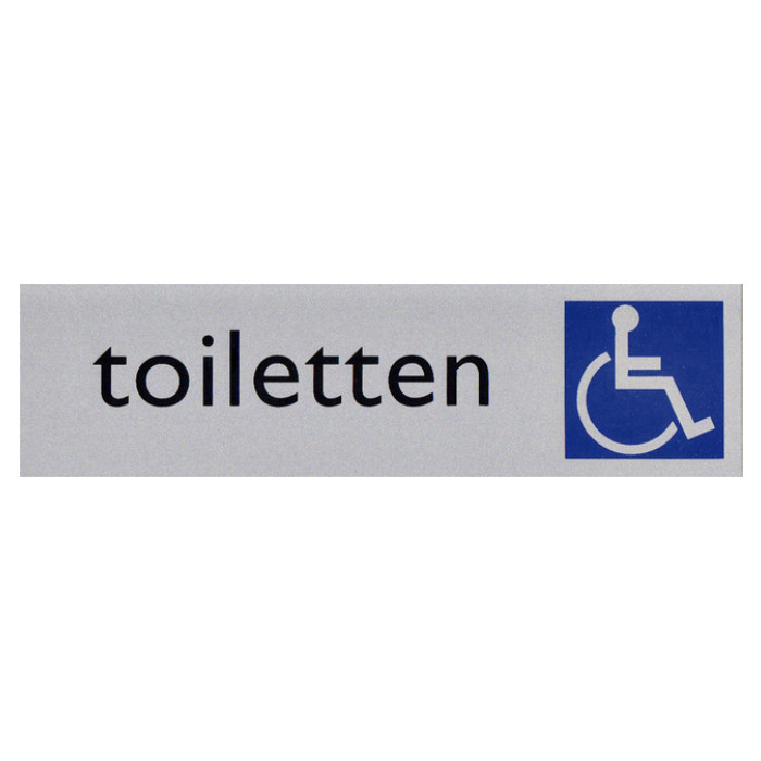 Infobord pictogram toilet rolstoel 165x44mm