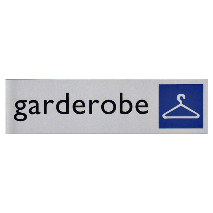 Infobord pictogram garderobe 165x44mm