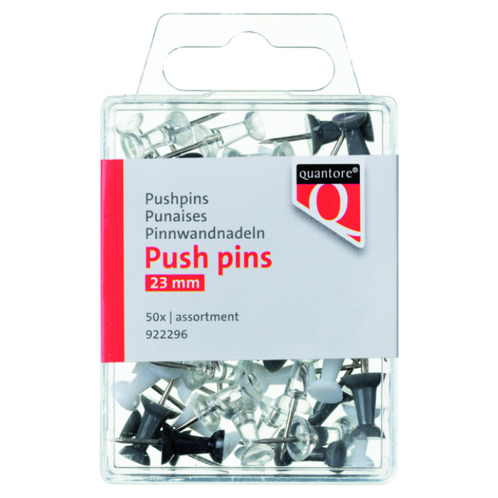 Push pins Quantore blister assorti 50 stuks