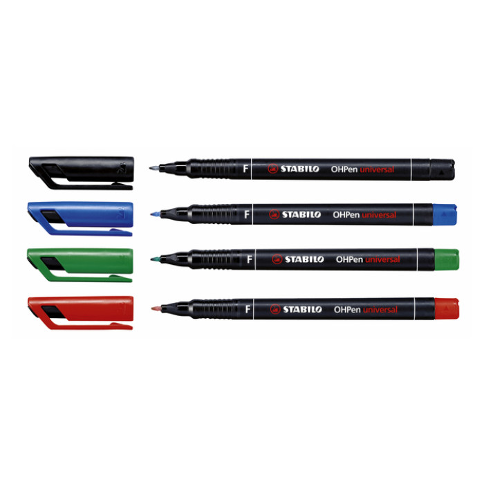 Viltstift STABILO OHpen 842/40 permanent rond fijn rood