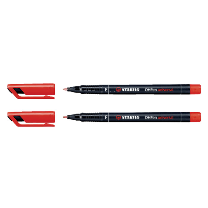 Viltstift STABILO OHpen 842/40 permanent rond fijn rood