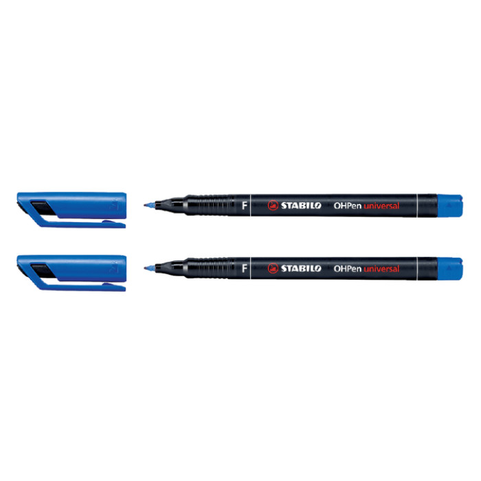 Viltstift STABILO OHpen 842/41 permanent rond fijn blauw