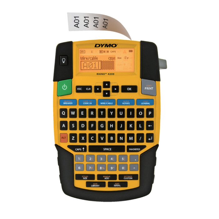Labelprinter Dymo Rhino 4200 industrieel qwerty 19mm geel