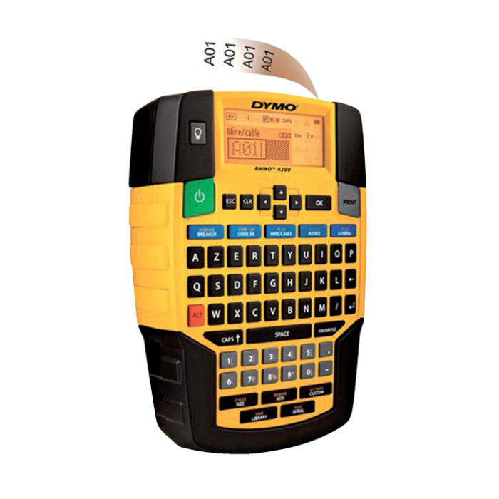 Labelprinter Dymo Rhino 4200 industrieel azerty 19mm geel
