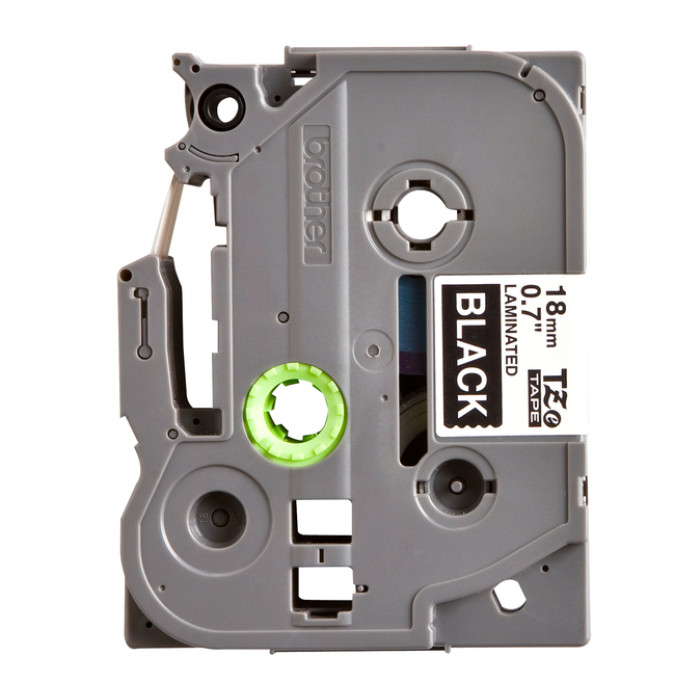 Labeltape Brother P-touch TZe-345 standaard 18mm wit op zwart