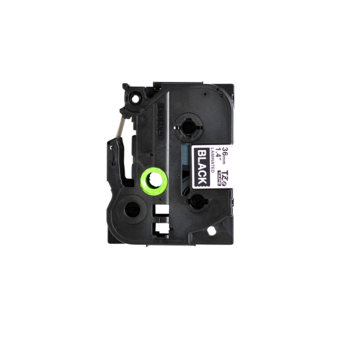 Labeltape Brother P-touch TZe-365 standaard 36mm wit op zwart