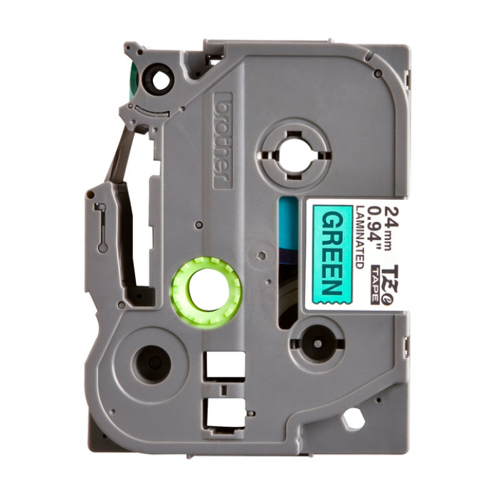 Labeltape Brother P-touch TZe-751 standaard 24mm zwart op groen
