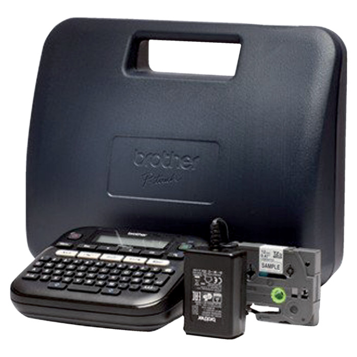 Labelprinter Brother P-touch TZe PT-D210 desktop qwerty 12mm zwart in koffer