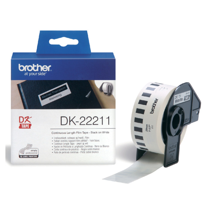 Etiket Brother DK-22211 doorlopend 29mm 1 rol á 15m wit
